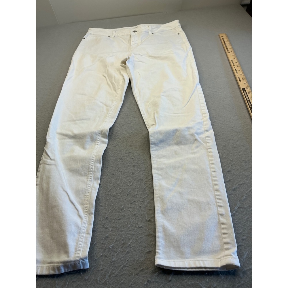 J.Jill White Slim Ankle Jeans Stretch Denim Size 10 Casual Classic